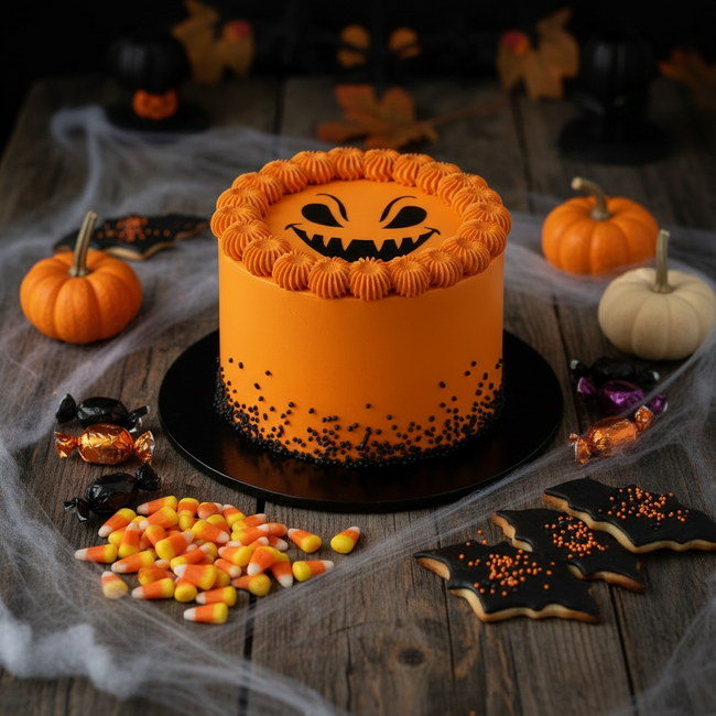 Mini Cookie / Bento & Cupcake Stencil Spooky Jack  - SWEET STAMP