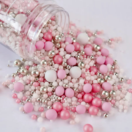 SUGAR SISTERS - Pearl Pink Celebration Sprinkle Mix 80g