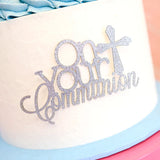On Your Communion Silver Card Topper Small