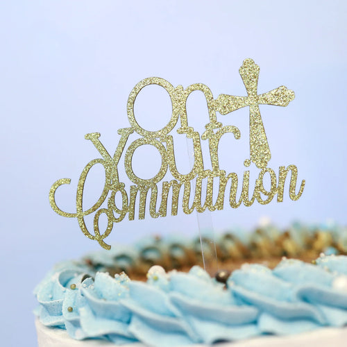 On Your Communion Gold Card Topper Small