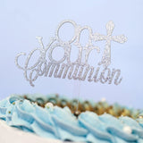 On Your Communion Silver Card Topper Small