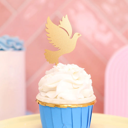 Gold Dove Cupcake Picks Pk 6
