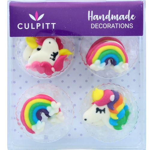 Sugar Decoration Unicorn & Rainbow Pk 12