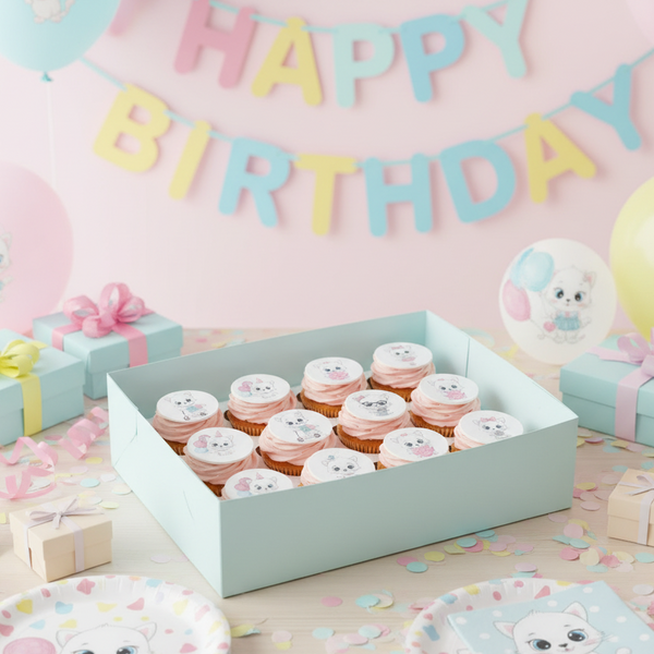 Cute Kitten Edible Toppers - (20 Toppers)