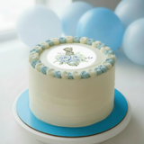 Blue Teddy  Edible Topper - (1 x 6