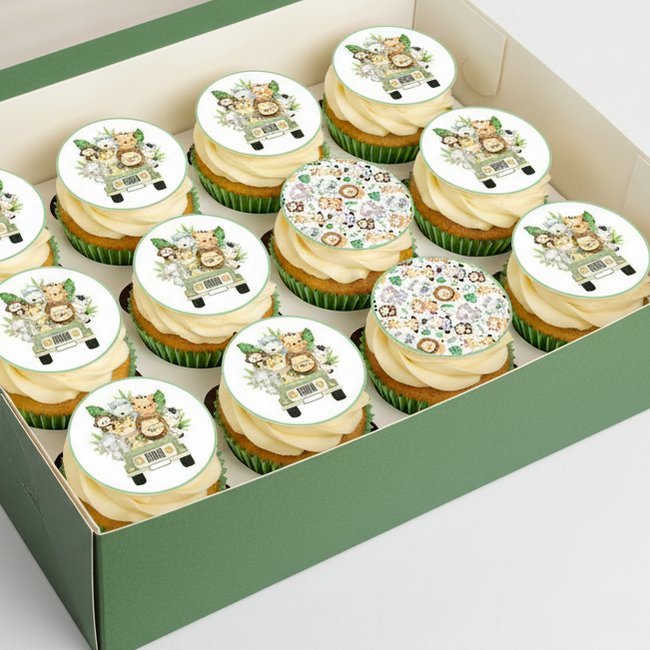 Cute Jungle Animals Edible Toppers - (20 Toppers)