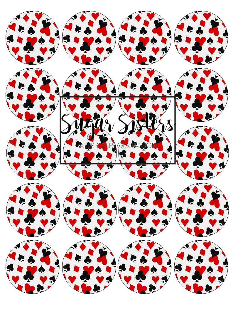 Playing Card Edible Toppers - (20 Toppers) – SugarSisters.ie