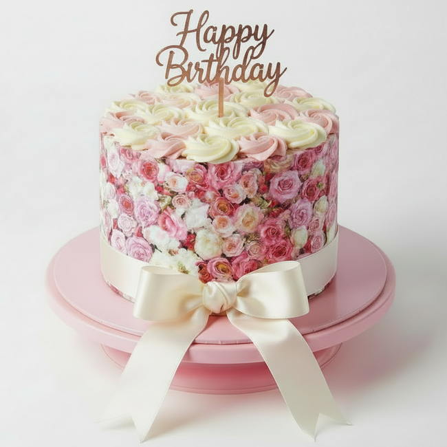 Summer Roses Wrap  Edible Image