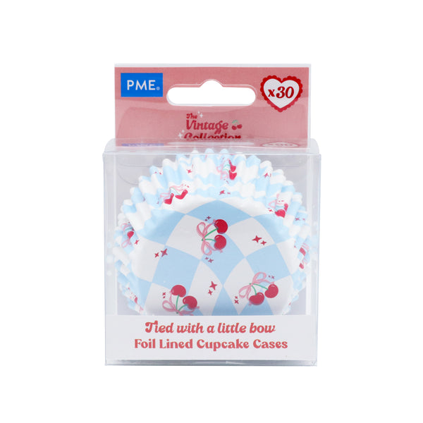 Foil Lined Cupcake Cases Tied with a Bow Pk 30