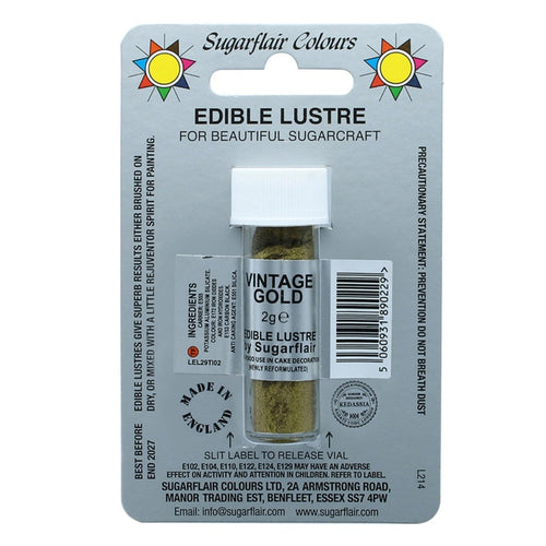 Edible Lustre Vintage Gold (E171 Free)
