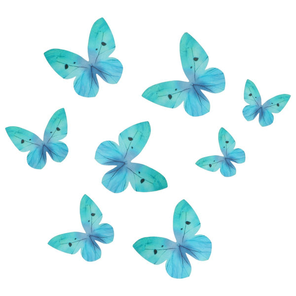 WILTON Wafer Butterflies Blue Ombre Set 8