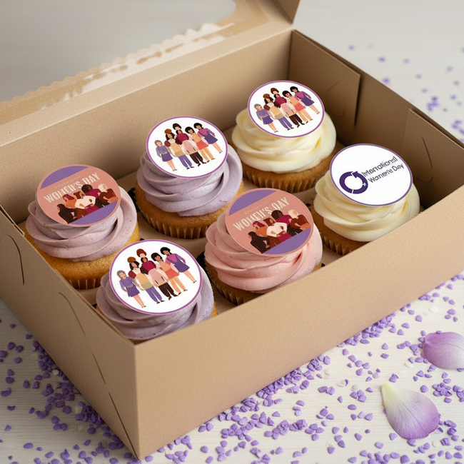International Womens Day  3 Edible Toppers - (20 Toppers)