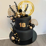 SUGAR SISTERS - Black,Gold and Silver Cake Ball Set Pk 32