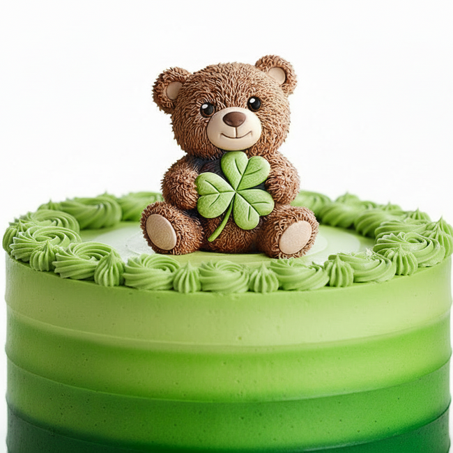 SUGAR SISTERS - Bear with Shamrock Mould