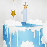 Crown Candle No 1 Blue 9.5cm