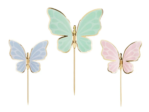Butterfly Cake Toppers Pk 9