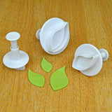 Cake Star Plunger Cutter Curved Leaf Set 3