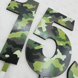 Green Camoflauge Number Toppers (Asstd Numbers)