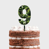 Green Camoflauge Number Toppers (Asstd Numbers)