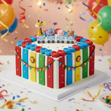 Cute Circus Train Cake Decoration  DECO-CAKE