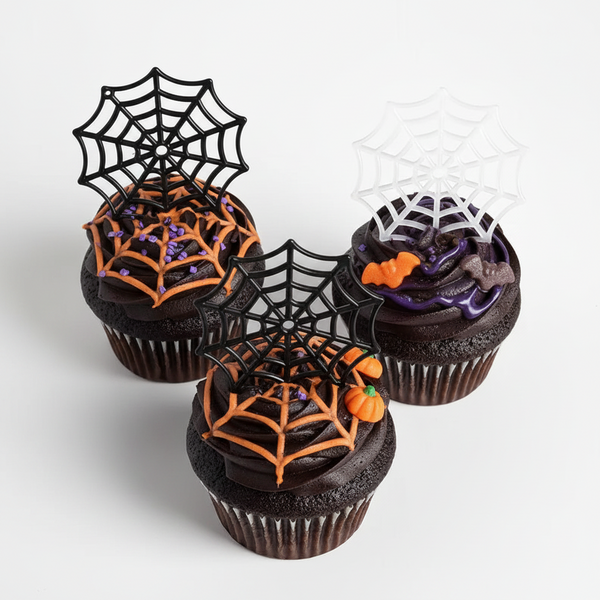 Sugar Sisters - Cobwebs Toppers Pk 10
