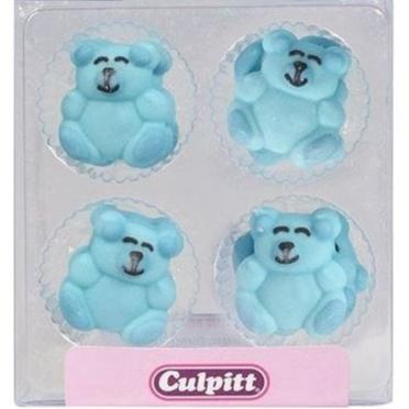 Blue Bear Sugar Decorations Pk 12