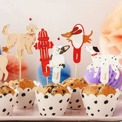 Dogs Cupcake Set Topper 7-9.5cm