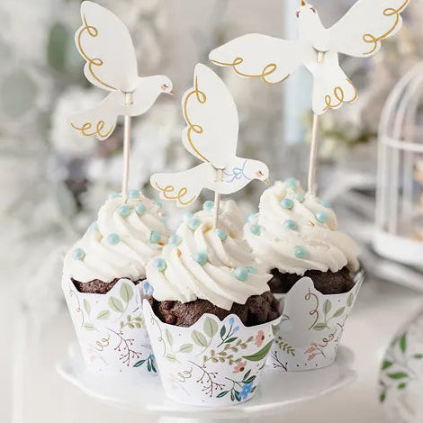 Dove Cupcake Wrap Pk 6