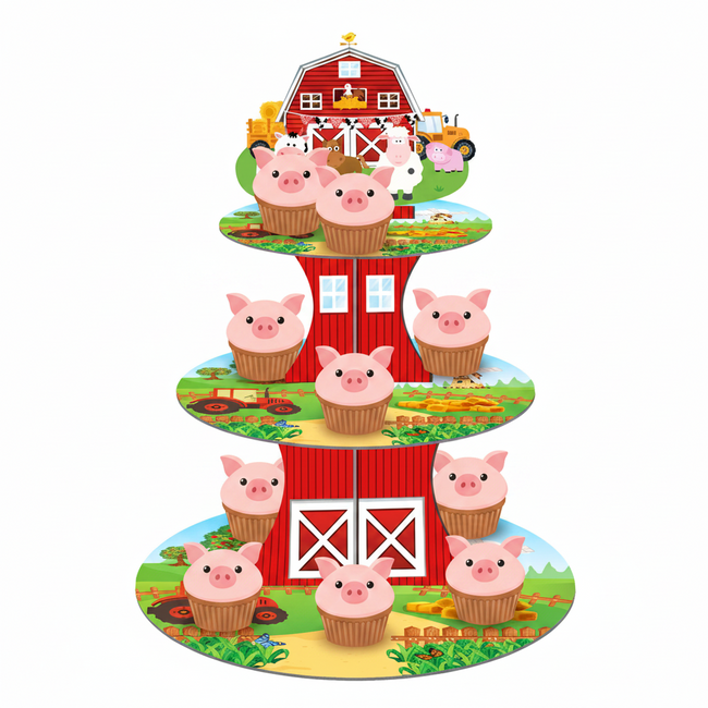 Farm Animals Cupcake Stand Kit