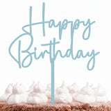 Light Blue Pastel Happy Birthday Topper