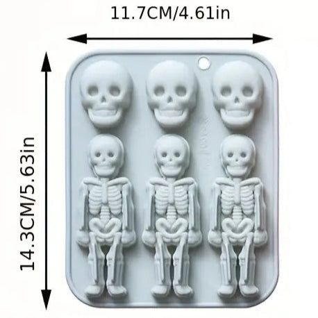 SUGAR SISTERS - Small Skeleten & Skull Mould