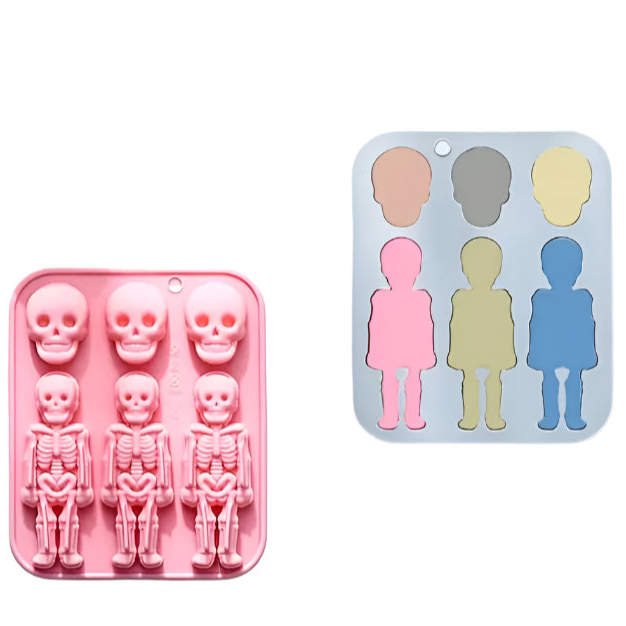 SUGAR SISTERS - Small Skeleten & Skull Mould