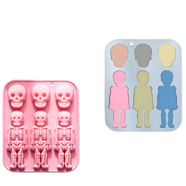 SUGAR SISTERS - Small Skeleten & Skull Mould