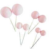 SUGAR SISTERS - Baby Pink Shiny Cake Balls Pk 8