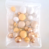 SUGAR SISTERS - Sand, Nude ,Gold & White Cake Ball Set Pk 32