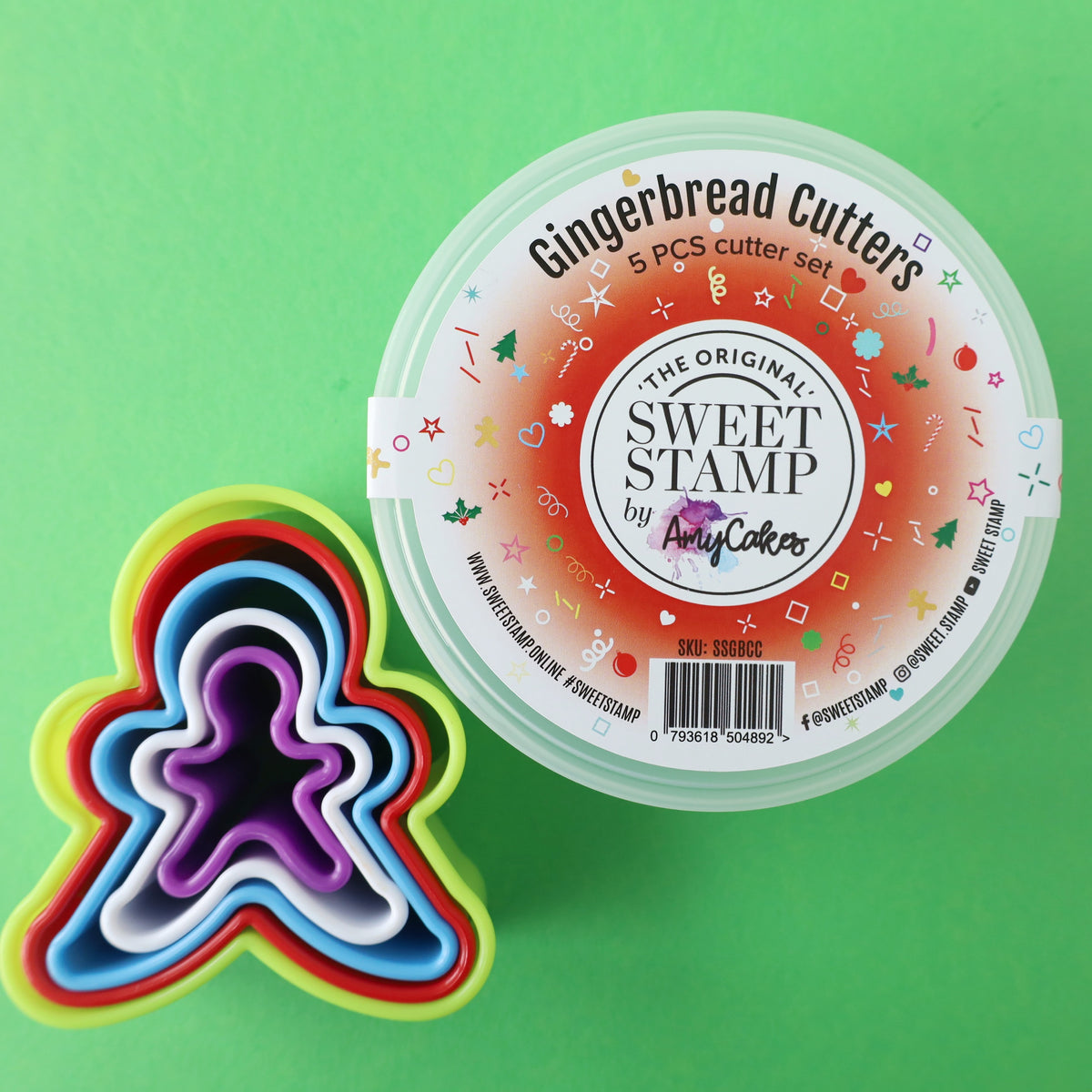 Gingerbread Cutter Set 5pcs - SWEET STAMP – SugarSisters.ie