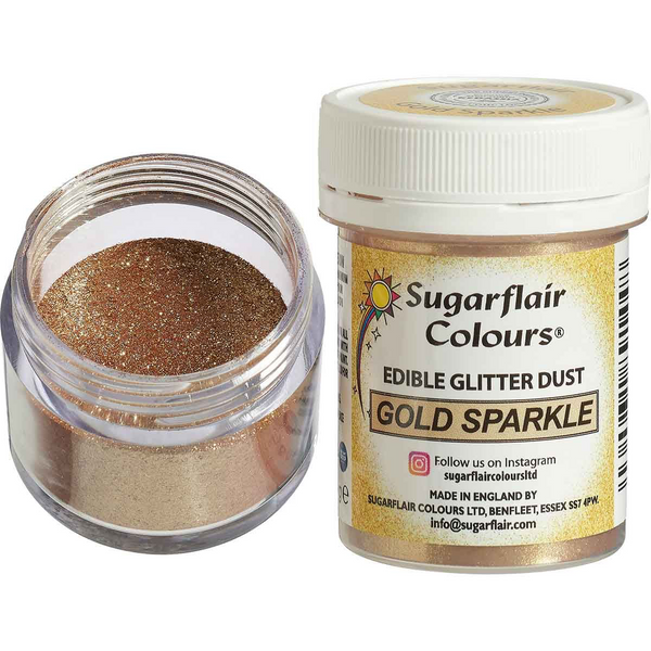 Gold Sparkle Edible Glitter Dust 10g
