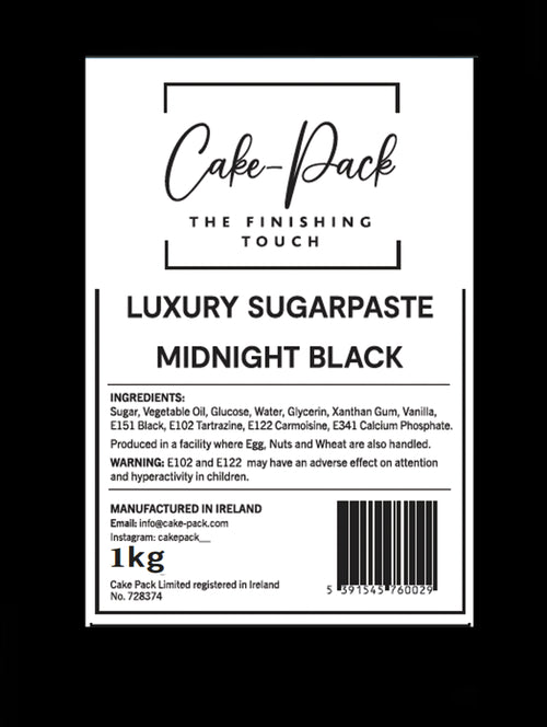 Midnight Black Luxury Sugarpaste 1 kg