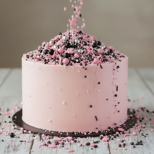 SUGAR SISTERS - Mini Me Pink Sprinkle Mix  80g