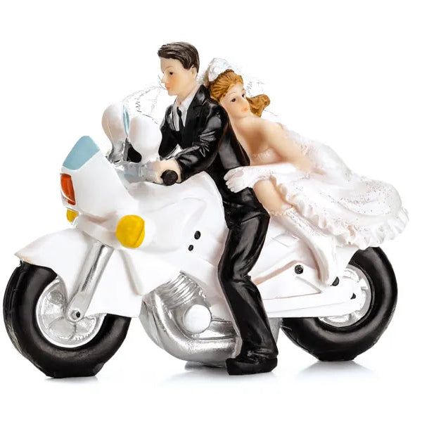 Wedding Couple Motorbike 11.5cm