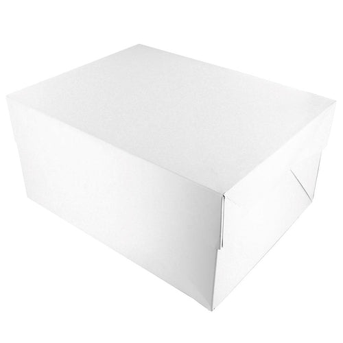 12" x 9" White Oblong Cake Box
