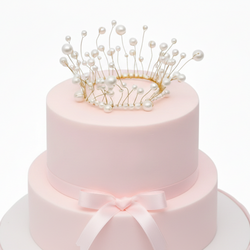 SUGAR SISTERS - Pearl Crown Cake Topper