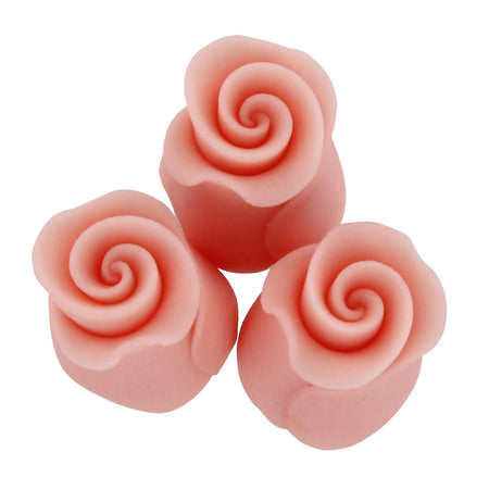 Pink Rose Wired Sugar Flower Spray - 110mm