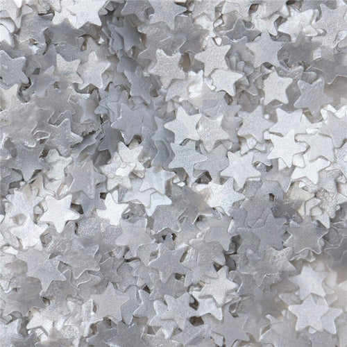 Edible Glitter Silver Stars 1g
