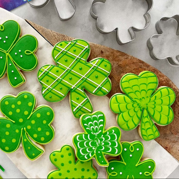 SUGAR SISTERS - Shamrock Cookie Cutters Set 3