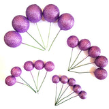 SUGAR SISTERS - Purple Glitter Cake Balls Pk 20