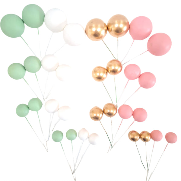 SUGAR SISTERS - Green,Pink ,Gold & White Cake Ball Set Pk 32