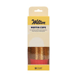 Baking cups Red & Gold Pk 50 - WILTON