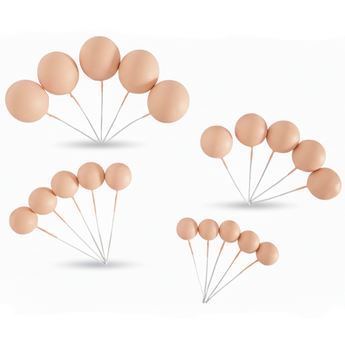 SUGAR SISTERS - Matt Pale Peach Cake Balls Pk 20