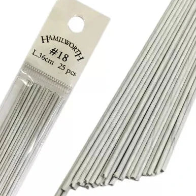 Hamilworth Wires White 18g  Pk 25